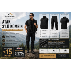 Rodopi Atak Pro 3’lü Kombin – Yelek + Pantolon + Polo Pike Tişört